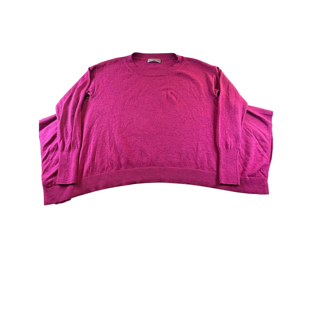 Anthropologie Magenta Pink High Low Flowy Knit Pullover Sweater SP